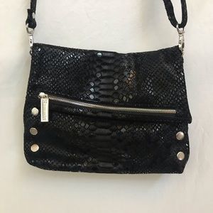 Hammitt VIP Medium Clutch Bag in Suede Snake Print